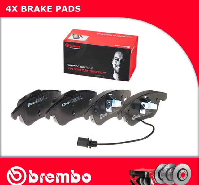 thumbnail image 2 of Brembo P85123 Front Brake Pads For Audi A6, A7, Q5 – 4 Pad Kit, OE Spec 2 of 6